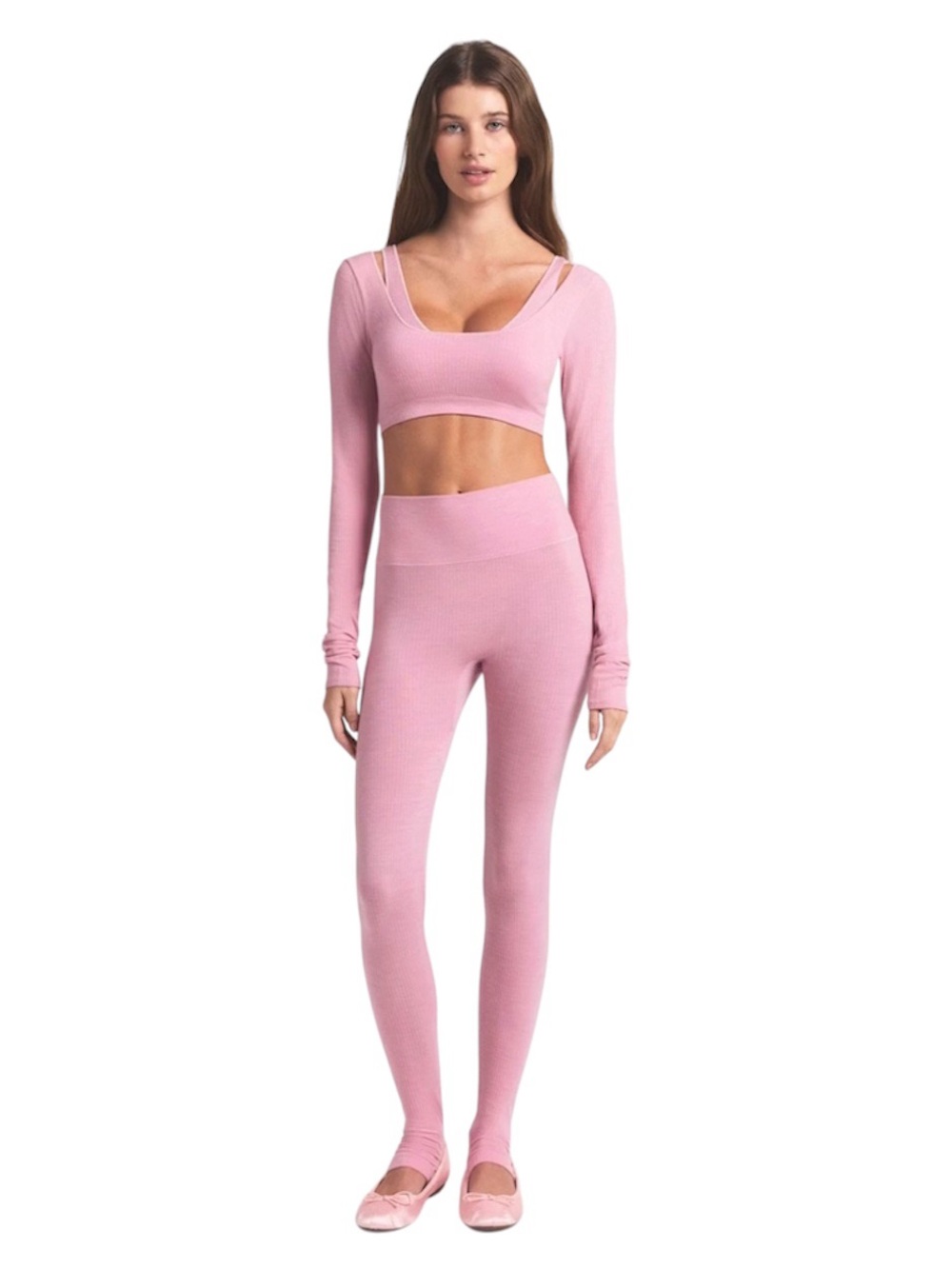 NWT SKIMS Wool Rib High Waisted Leggings Halite Small S